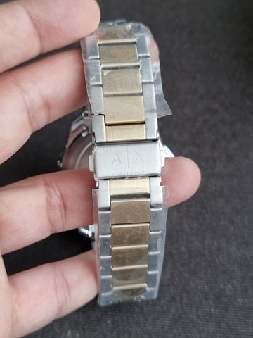 Armani Exchange Three-Hand Date Two-Tone Stainless Steel Watch AX1956